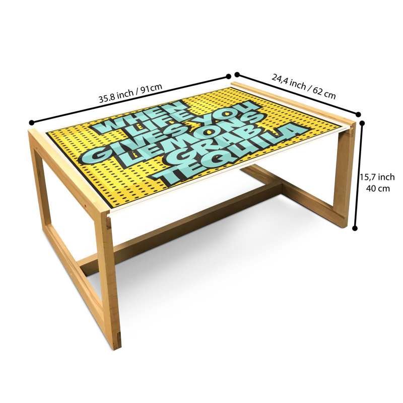 Jakim Sled Coffee Table, 90cm H x 62cm W x 40cm D