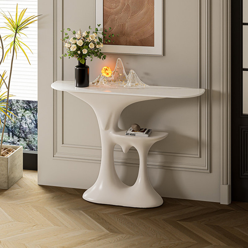 Console artistique italienne de luxe légère italienne, H 33,5 po x l 47,2 po x P 11,8 po