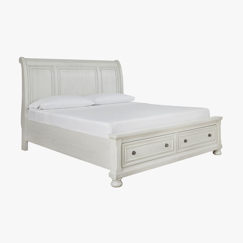 Geovana Sleigh Storage Bed, Queen