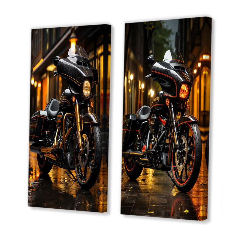 Urban Streetster - ensemble de 2 reproductions d'art mural, H 28 po x l 25 po, Toile tendue