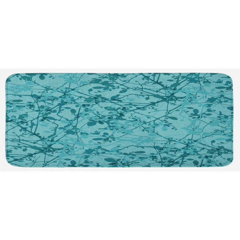 Tapis de cuisine turquoise et bleu foncé