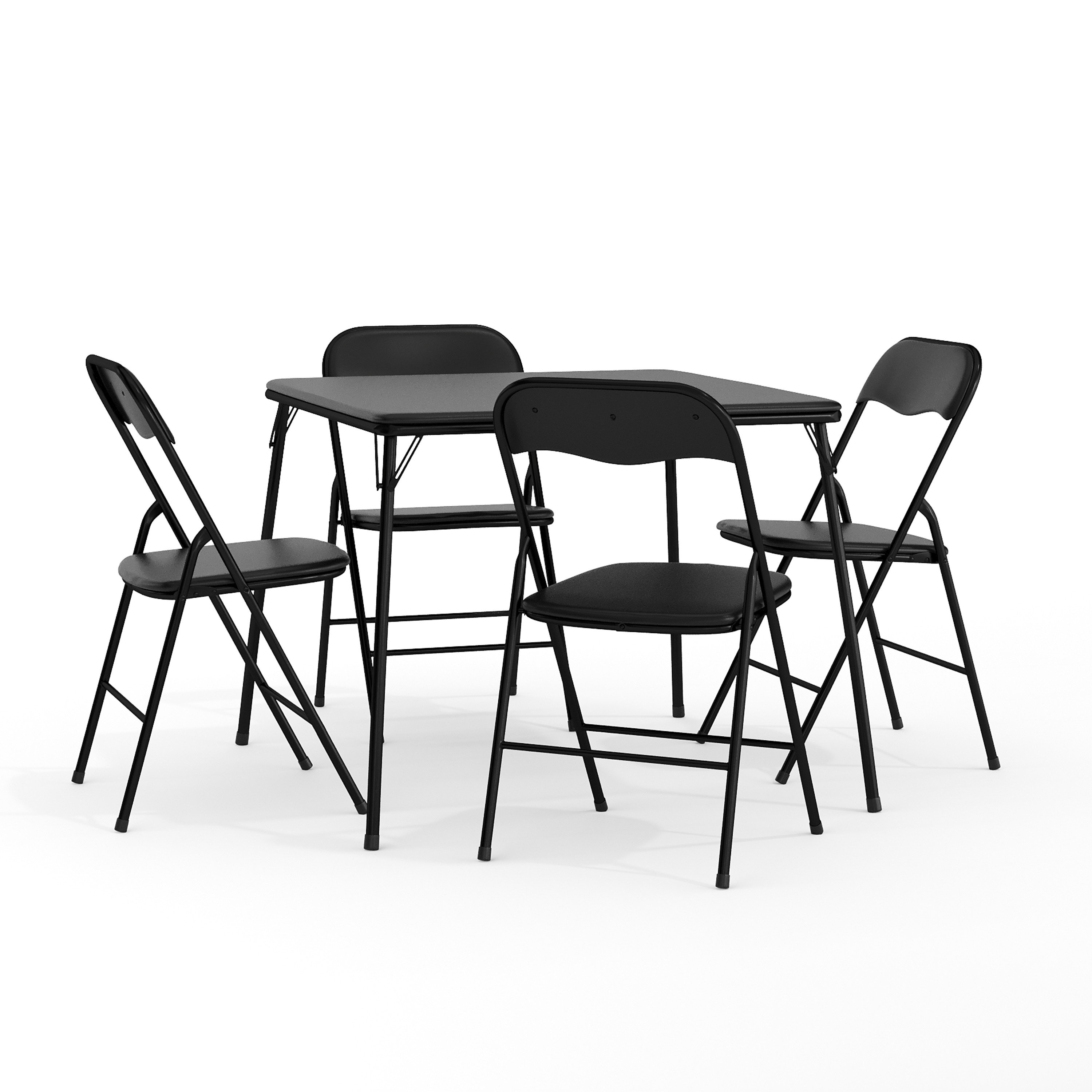 Flash Furniture Monroe 5Piece Folding Padded Card Table and Chairs Set