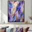 Plumage mystique plumes pastel mauve et bleu II - art mural de salon