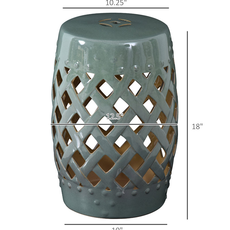Tabouret de table en céramique de style tissé pour décoration extérieure