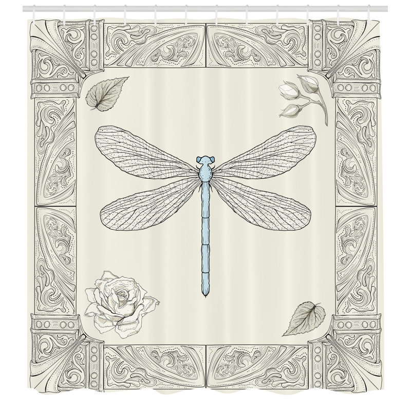 Shower Curtain with Hooks Included, 75" H x 69" W