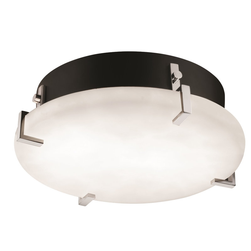 Plafonnier encastré à del simple et géométrique 12,5 po 1 lumière Alhagie, Incandescent