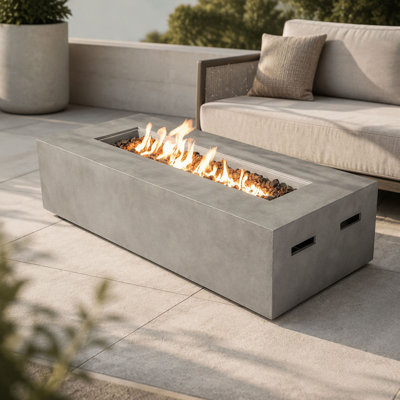 Concrete Propane/Natural Gas Fire Pit Table
