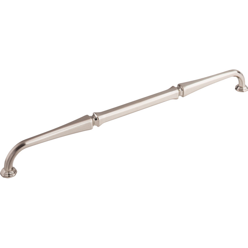Chalet Bar pull, Brushed Satin Nickel, 12" Center to Center