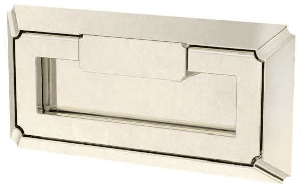 3" Modern Notched Campaign Pull Polished Nickel