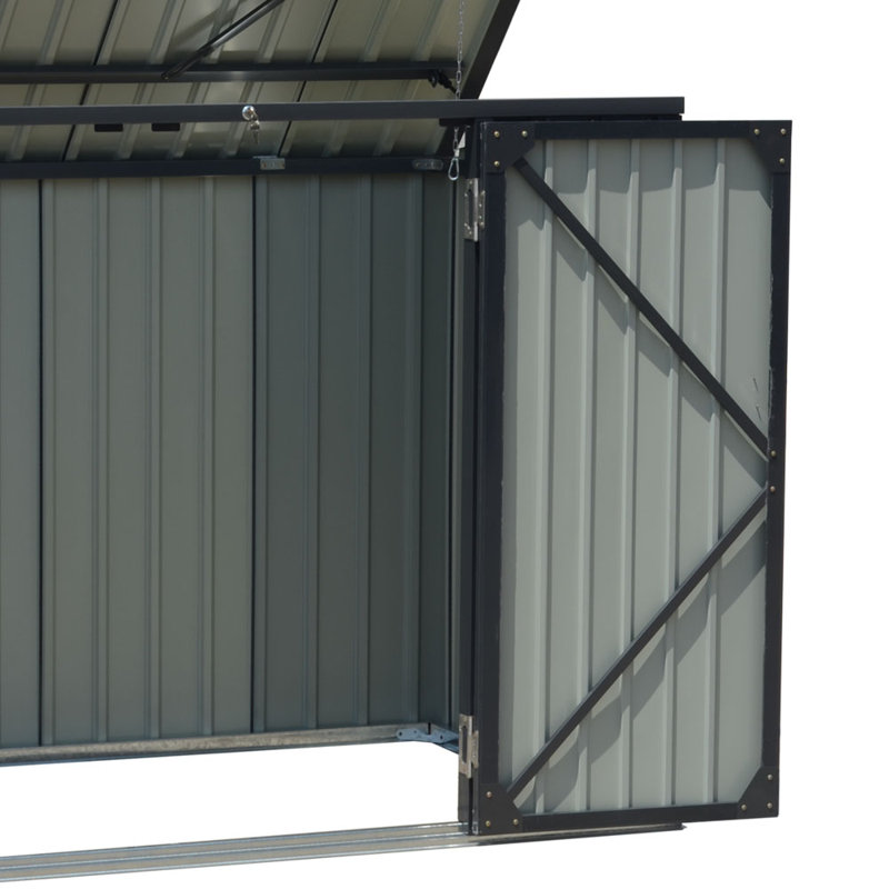 Berik 6 ft. W x 4 ft. D Zinc Steel Garbage Shed
