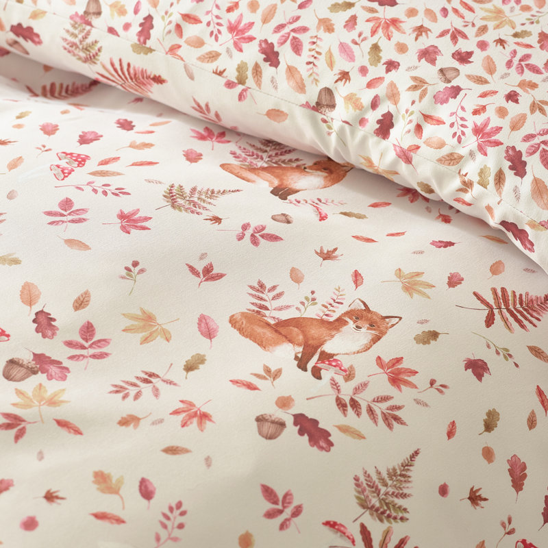 Woodland Fox So Soft Reversible Duvet Cover Set, Double Duvet Cover Set + 2 Standard Pillowcases