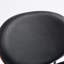 Chaise longue simple en cuir noir Mid-Century