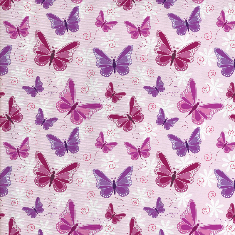 Tissu papillon, l 58 po x L 180 po