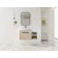 Meuble-lavabo flottant de 36 po au design moderne avec lavabo d'art en céramique, plaque de pierre plate et petites tablettes de rangement, porte à fermeture douce, ensemble KD-125515294