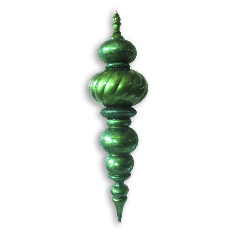 ornement Finial, Vert, H 43 po x l 12 po x P 12 po