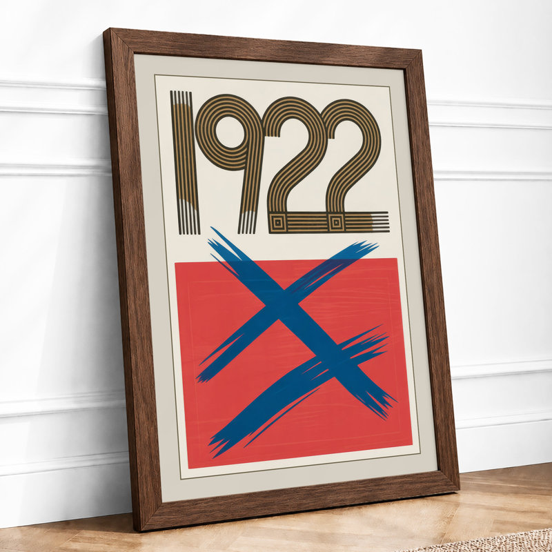 Composition 1922 Art Deco - Print, Walnut, A3 - 42.0 x 29.7 cm