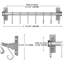 Porte-ustensiles de cuisine, support mural pour casseroles et poêles, rail de cuisine avec 8 crochets pour suspendre des ustensiles de cuisine, tasses, cuillères, fixation murale, argent