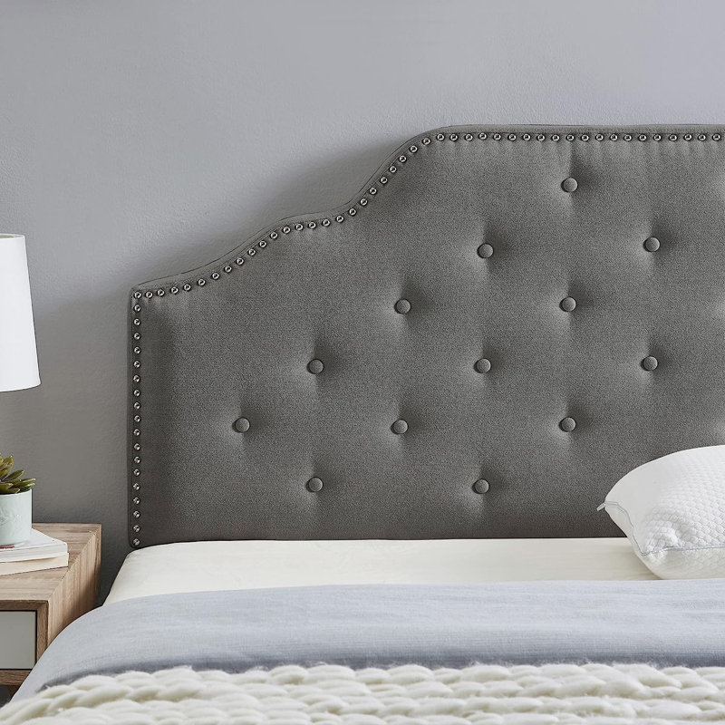 Cammock Upholstered Headboard, Gray