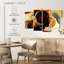 Ensemble de 4 pièces expressionnistes sur toile-37294396