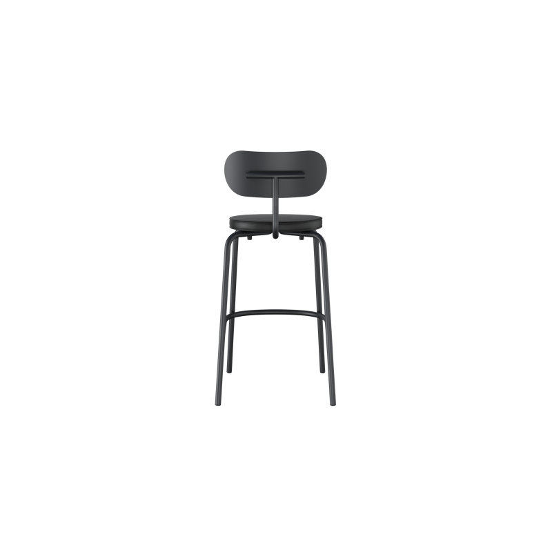 Khylia Upholstered Bar Stool, Black