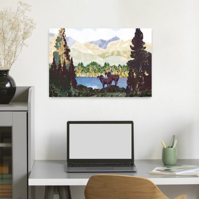 Lake And Peaks by Stellar Design Studio - Wrapped Canvas Print