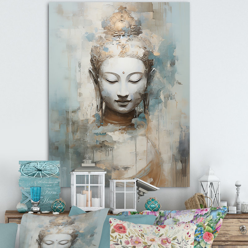 Statue de bouddhisme religieux III - impressions sur toile bouddhisme, H 40 po x l 30 po x P 1,5 po, Toile tendue