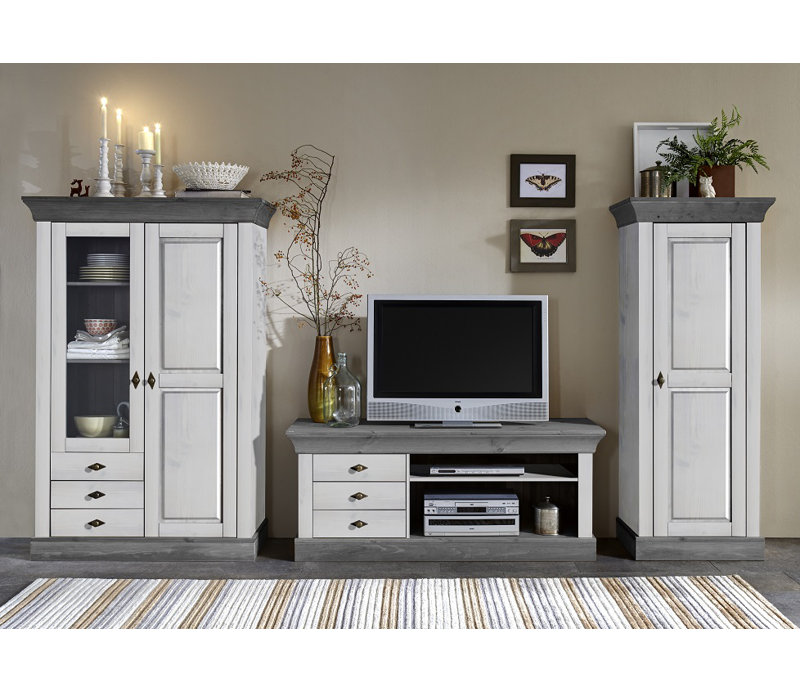 Kelly 65.3cm Sideboard, Stained and varnished white/Grey
