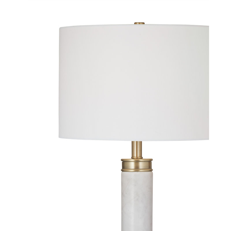 Lampe de table Branor de 32 po en marbre blanc