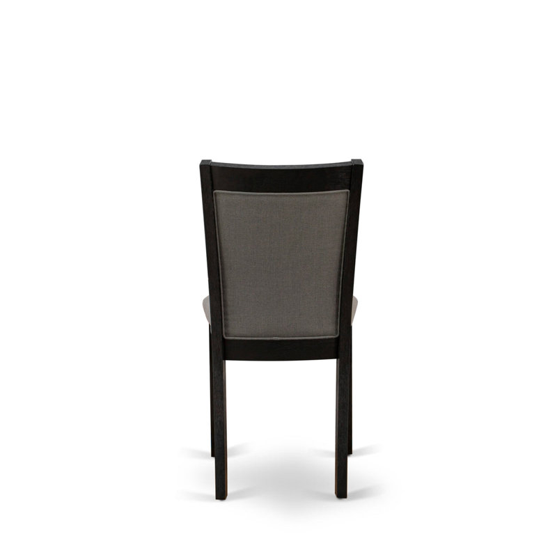Ensemble de table de salle à manger 13 pièces, table de cuisine rectangulaire et 12 chaises de salle à manger en lin gris Gotham foncé, 39 po x 120 po, noir brossé