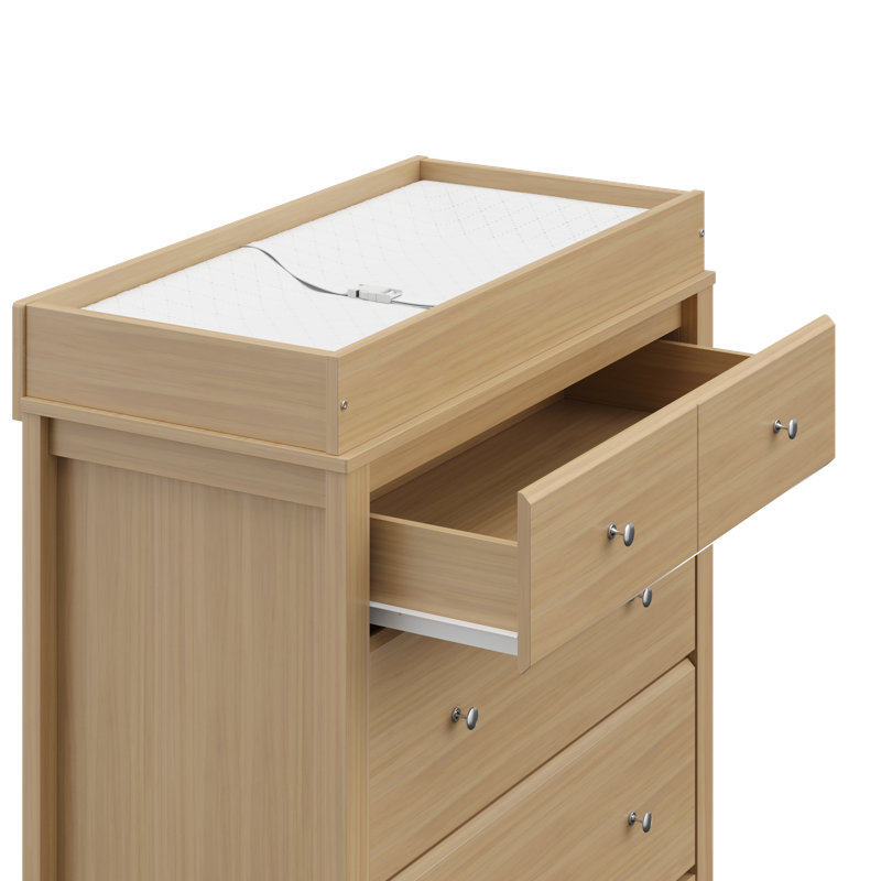 Driftwood Brown 3-Drawer Dresser with Removable Changing Topper