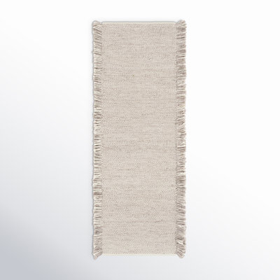 Hinton Handmade Hand Woven Recycled P.E.T. Indoor / Outdoor Area Rug in Taupe/Cream