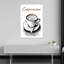 Cappuccino Latte Art 1 Piece Wrapped Canvas Wall Art-555599617