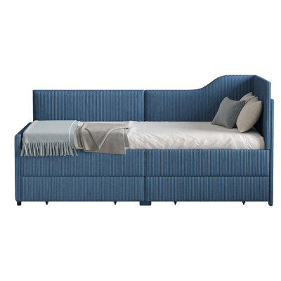Faith Modern Corduroy Upholstered Daybed with Storage Drawers & Wooden Framw by NFusion