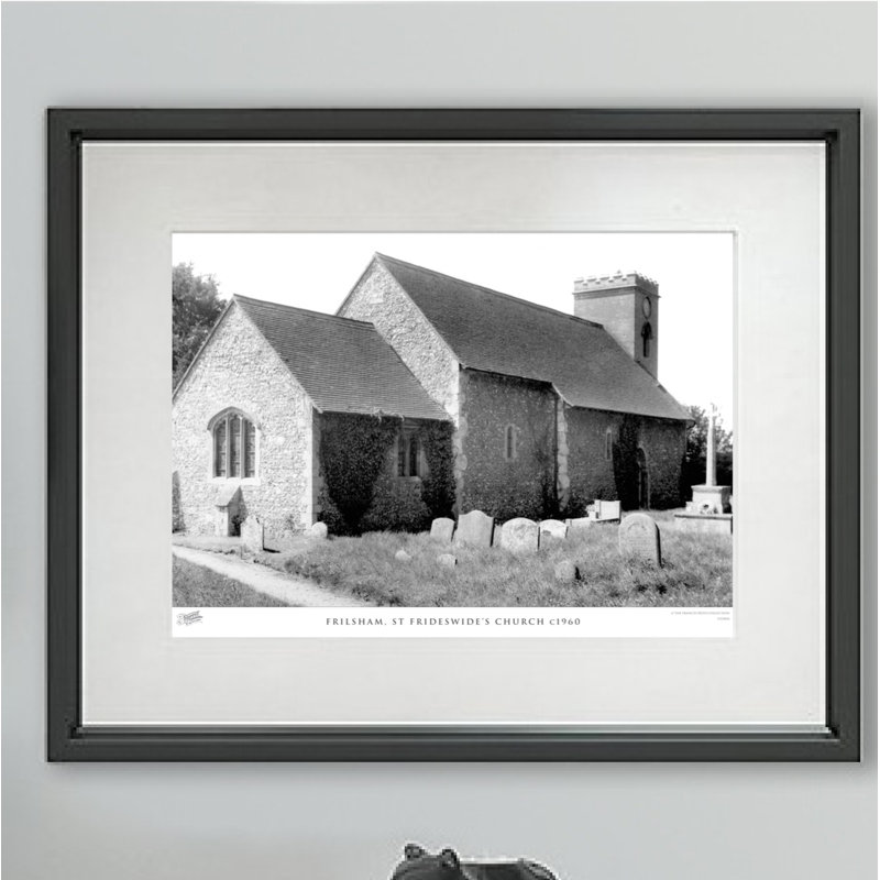 Frilsham, St Frideswide - Single Picture Frame Print, 40cm H X 50cm W x 2cm D
