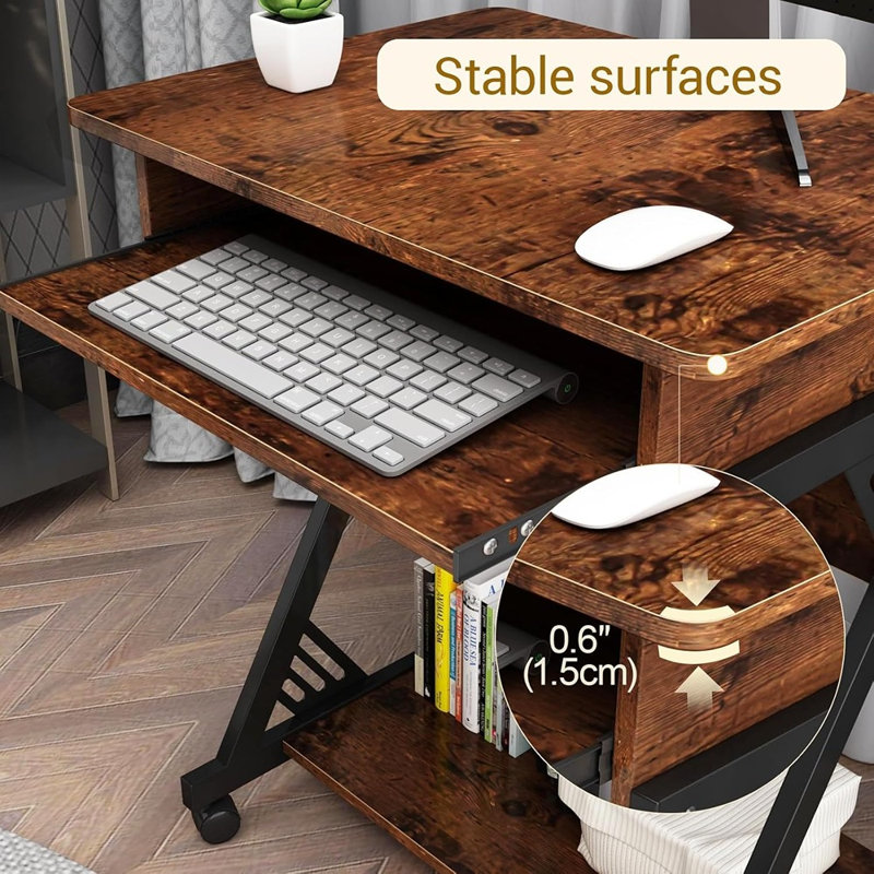 24 Inch Small Computer Desk, Computer Desk W...