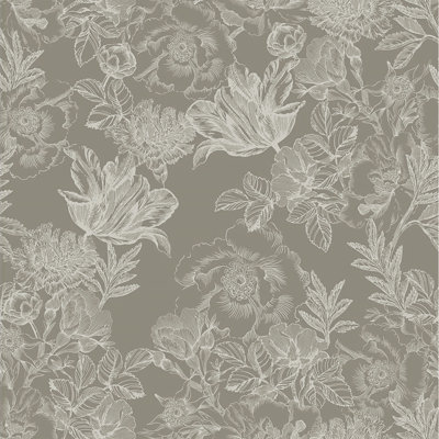 French Toile Floral Roll