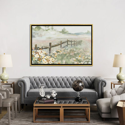 « Clôture avec fleurs » par Patricia Pinto, reproduction d’art