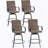 Swivel Patio Bar Stools Set Of 2, All-Weather Outdoor Chairs With Padded Textilene Fabric For Comfort And Durability