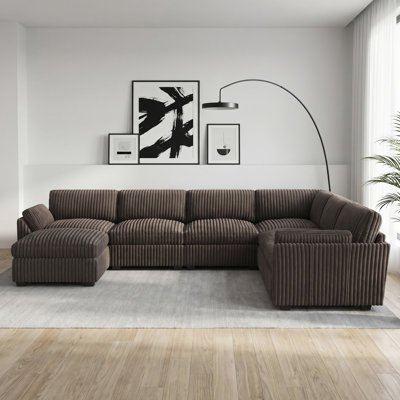 137.8" W U-Shaped Modular Sectional