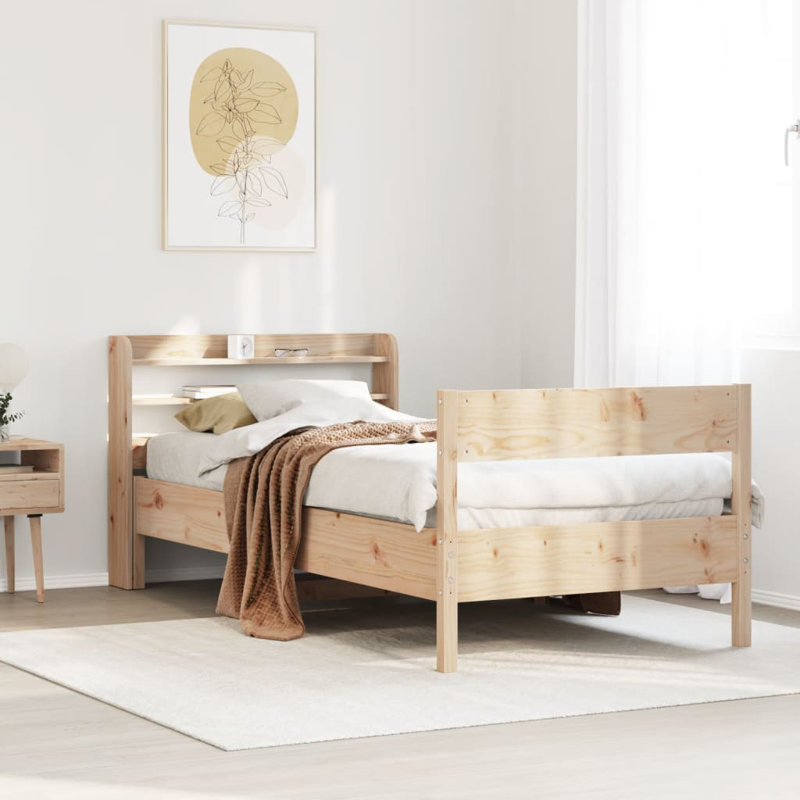Storage Bed, Brown, European Single (90 x 200 cm)