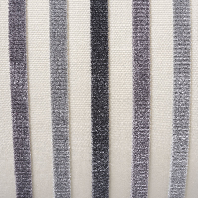 Le Matelot Pillow, Charcoal/Gray/White, 12" x 20"