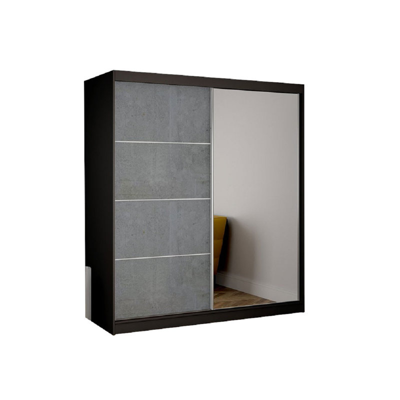 Enja 2 Door Wardrobe, Black