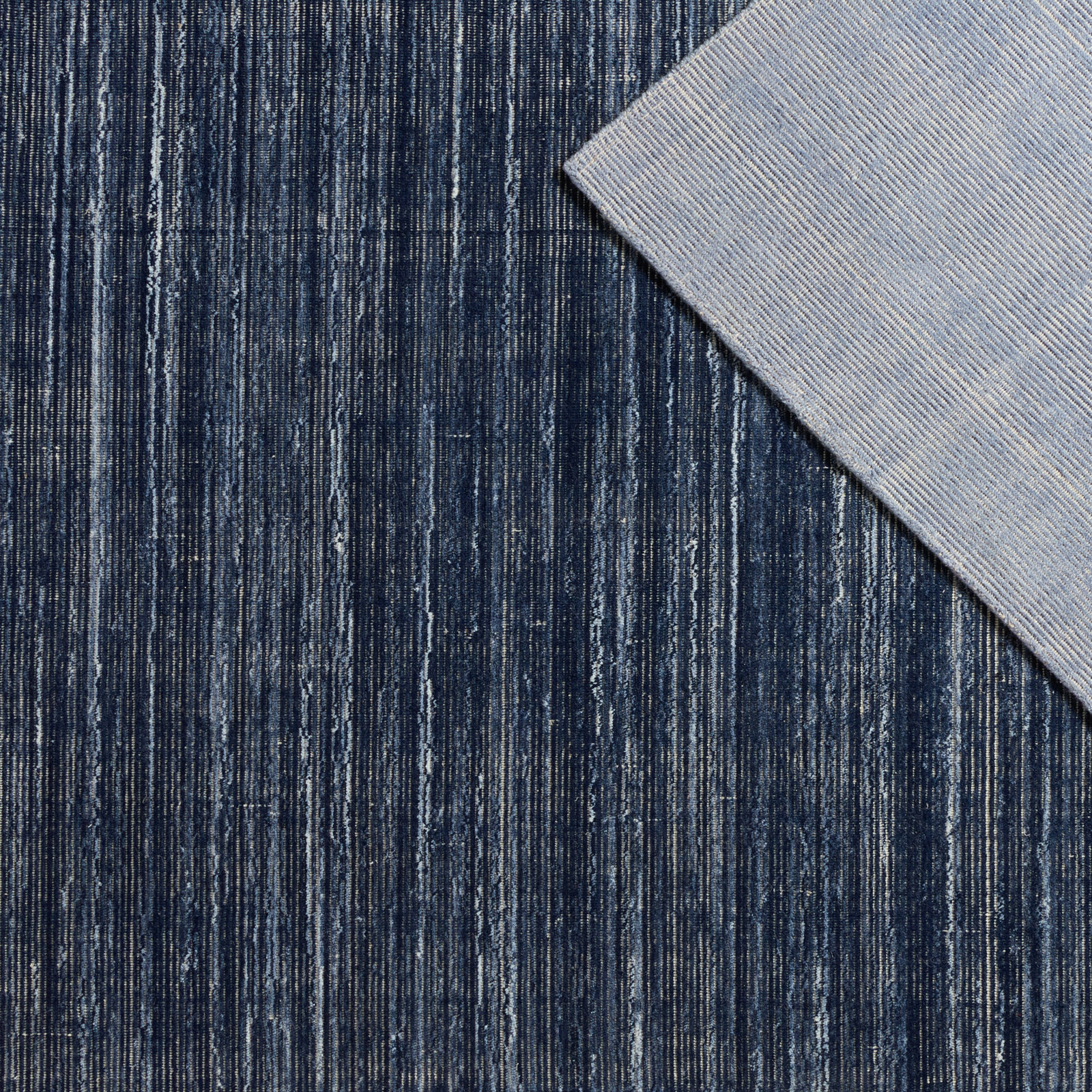 Caron Handmade Performance Navy Indoor/Outdoor Rug, Rectangle 12' x 15'