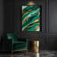 Abstrait art fluide sur toile verte 72-1155787523