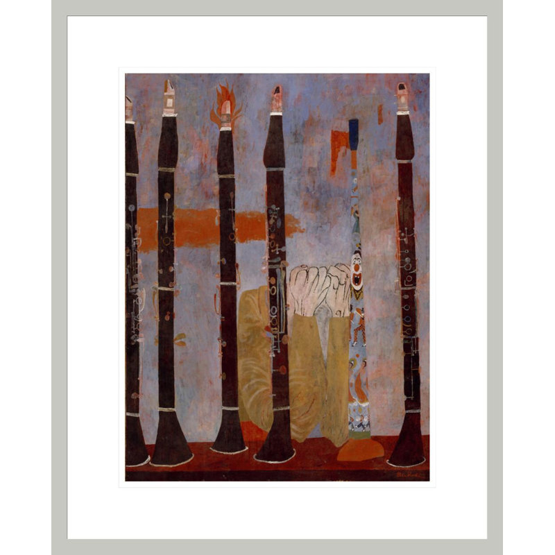 «Composition for Clarinets and Tin Horn» par Ben Shahn - Impression giclée encadrée, H 21,75 po x l 17,71 po