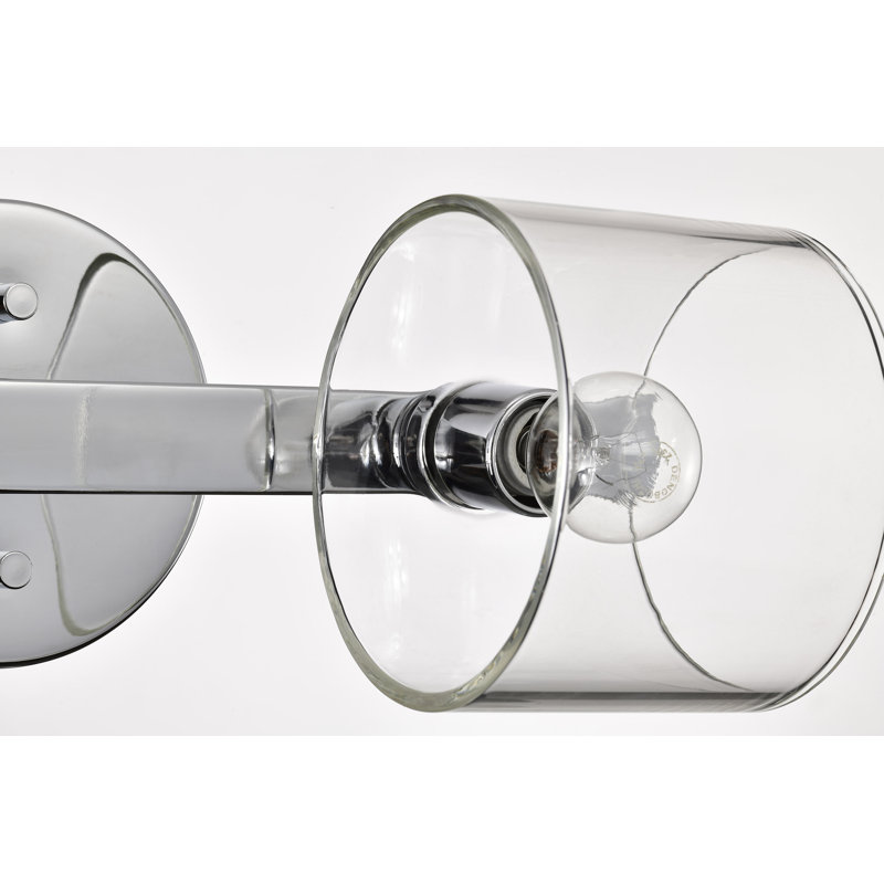 Cloid - 2 Light Vanity - Polished Nickel with Clear Glass