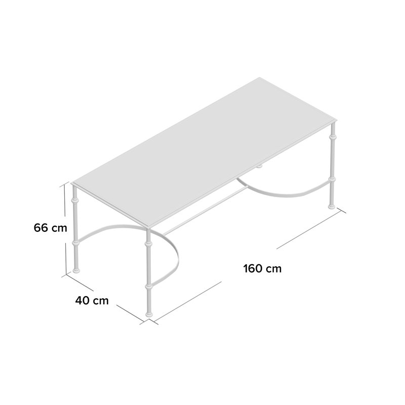 Tillie Four Leg Coffee Table, Silver