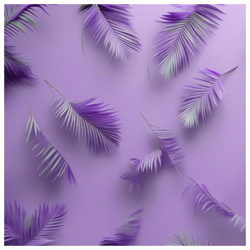 Couvertures de feuilles de palmier mauves, L 60 po x H 80 po