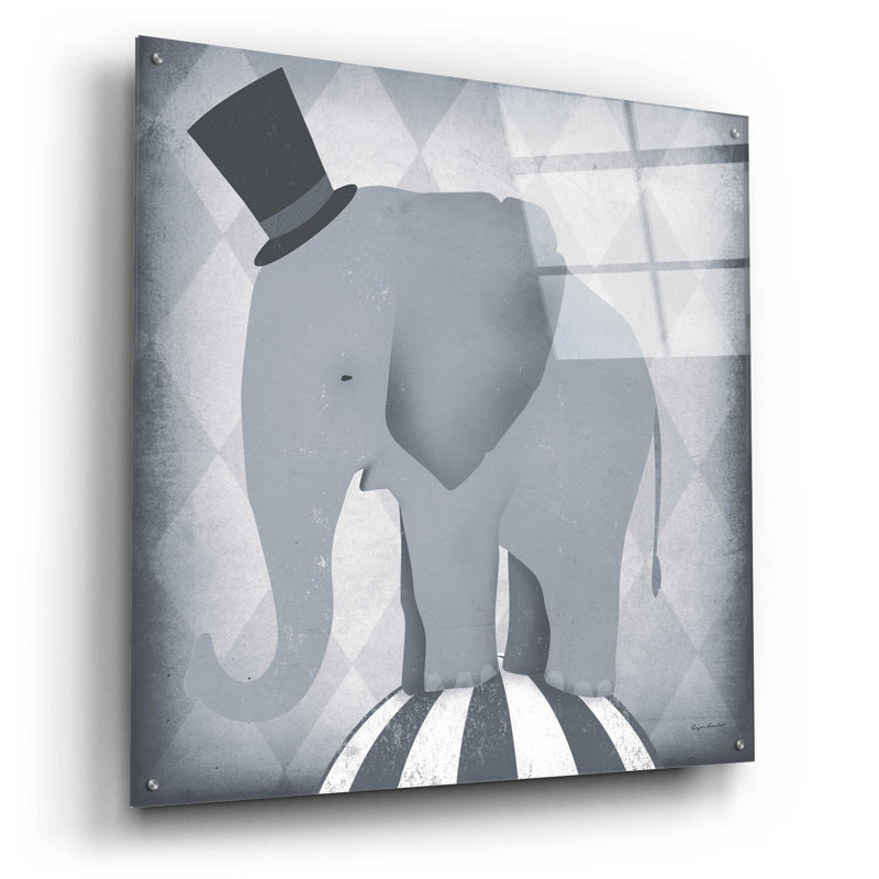 «Circus Elephant Gray» par Ryan Fowler, H 36 po x l 36 po x P 0,2 po