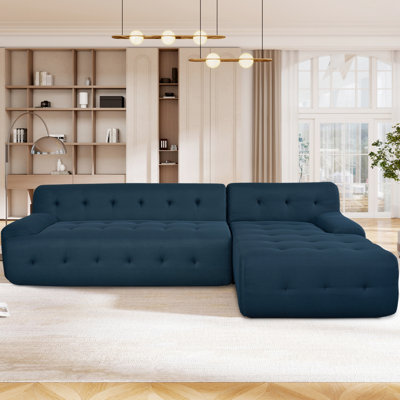 Modern Sofau_  Large L-Shaped Modular Sofa, Minimalist , 2-Piece Set With Free Combinations, Suitable  S, Apartments, And Lounges